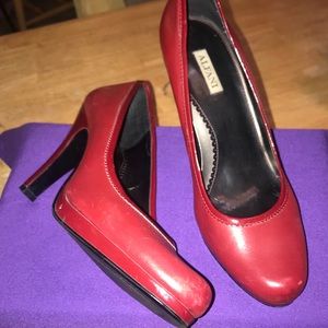 Alfani Red Leather Heels